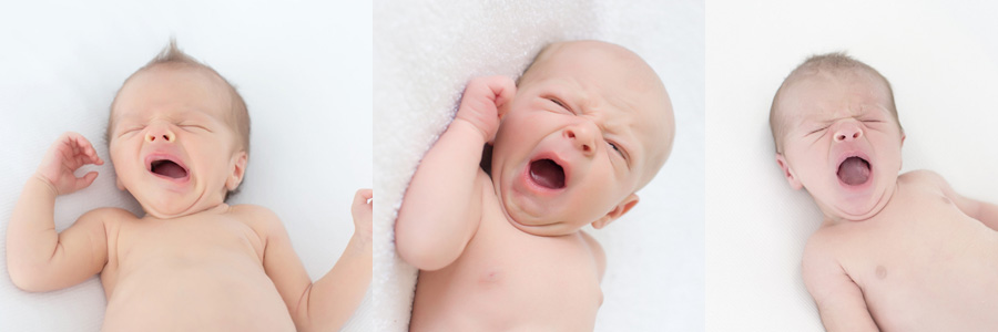 Yawning Newborn Photography