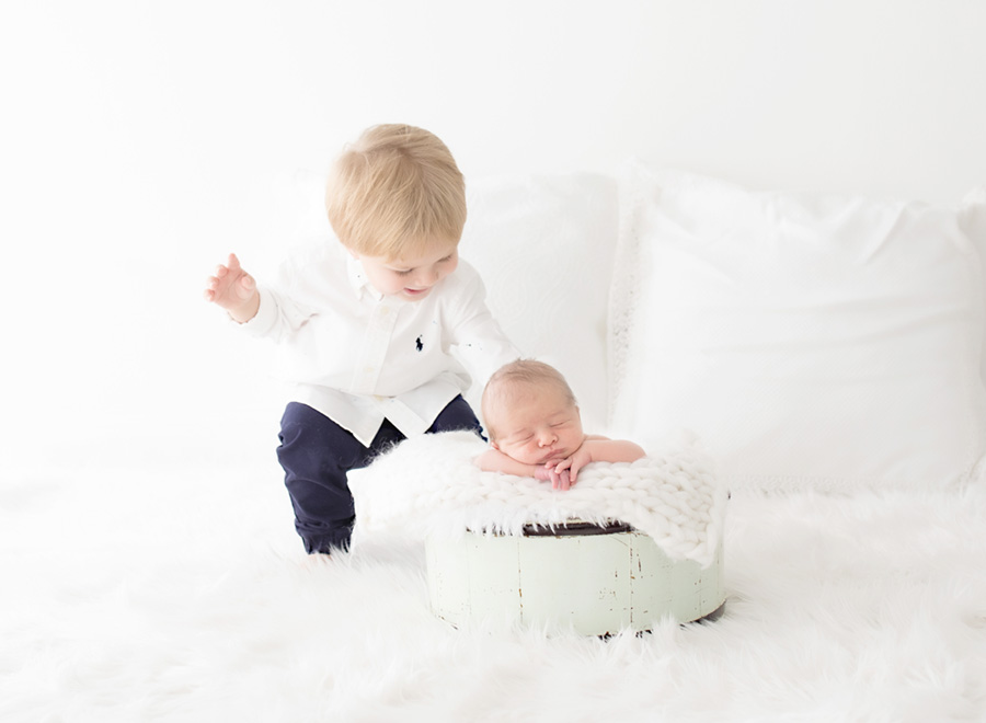 Expectations from Sibling at Newborn photo session